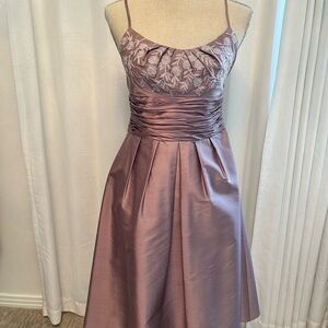 Anne Klein Mauve Dress with Floral Detail
